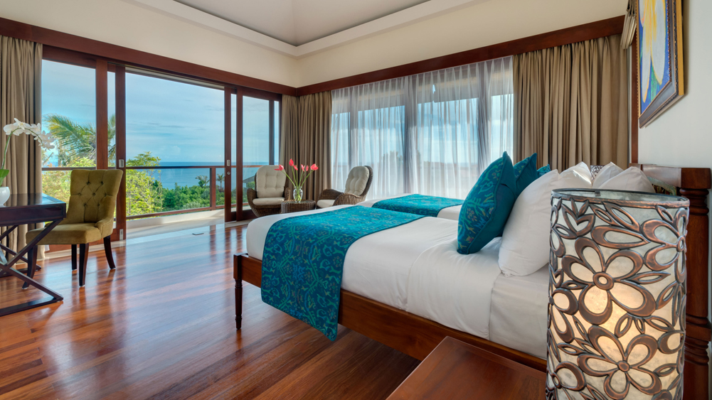 Pandawa Cliff Estate -  Villa Rose - Upstairs twin bedroom